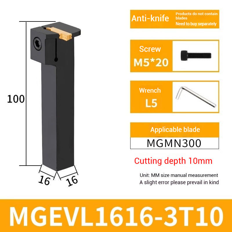 1023-CNC grooving cutter bar MGEVR1616-2 spring steel cutter 2020-3 lathe 7-shaped outer diameter cut off groove cutters Shandong Denso Pricision Tools Co.,Ltd.